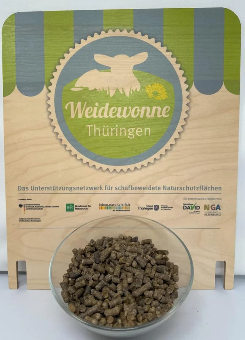 Schafwollpellets Nahaufnahme